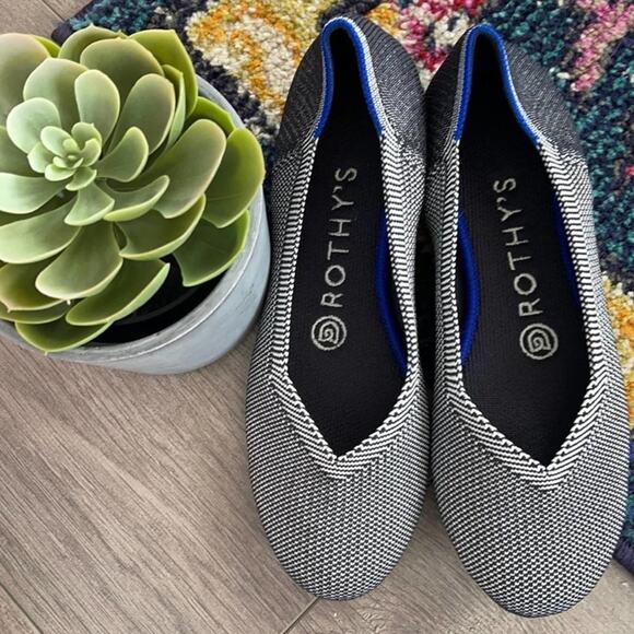 Rothy’s Birdseye gray size 8  round toe flat sh… - Picture 2 of 11